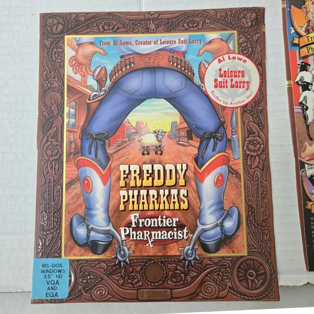 Freddy Pharkas Frontier Pharmacist PC 1993 Vintage Floppy Disks Sierra Al Lowe